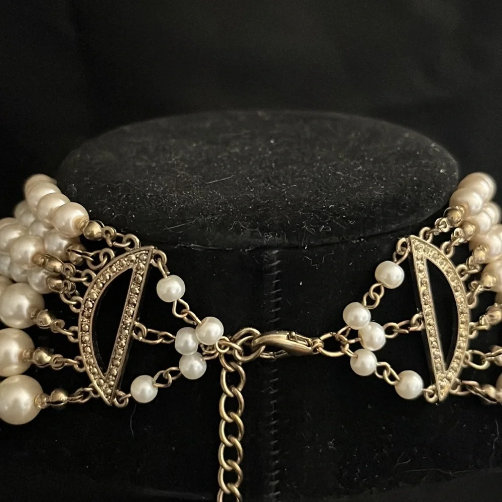 Vintage 7 strand faux Pearl necklace - Picture 2 of 4